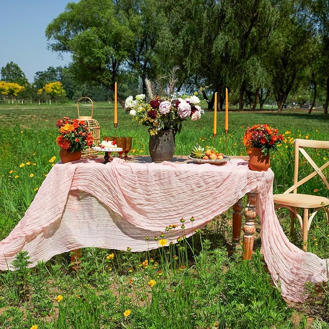 DOLOPL CheeseclothTable Runner 13.3ft Boho Gauze Cheese Cloth Table Runner - Image 6