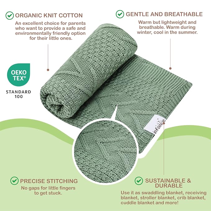 Organic Cotton Baby Blanket - Image 3