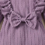 Happy Town Baby Girl Romper Infant Fall Winter Clothes Ruffle Sweater Long - Image 5
