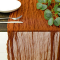DOLOPL Thanksgiving Fall Table Runner 13.3FT, Burnt Orange Cheesecloth Table by DOLOPLOfficial