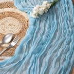 DOLOPL 8PCS Baby Blue Cheesecloth Table Runner Bulk 13.3ft Boho Gauze Cheese by DOLOPLOfficial