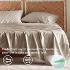 Bedsure Queen Sheet Set, Rayon Derived from Bamboo, Cooling Sheets, Breathable - Image 3