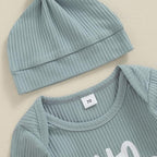 Fernvia Newborn Baby Boy Clothes Letters Print Bodysuit 3 6 9 12 18 Months Long - Image 4