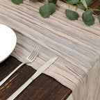 DOLOPL Rosy Brown Cheesecloth Table Runner 13.3ft Boho Gauze Cheese Cloth Table - Image 2