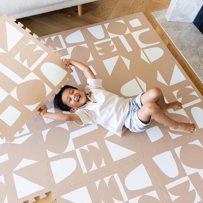 Lillefolk Baby Play Mat for Floor – 6x6ft Terracotta | Soft Non Toxic Premium by LillefolkKids