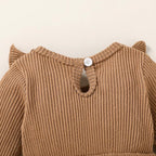 Happy Town Baby Girl Romper Infant Fall Winter Clothes Ruffle Sweater Long - Image 5