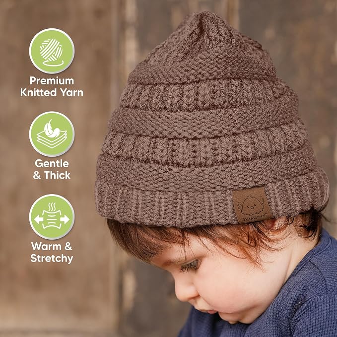 KeaBabies 3-Pack Baby Beanies for Boys, Girls - Image 4
