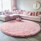 ONASAR Light Pink Round Area Rugs 6ft by ONASAR