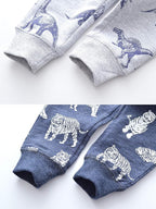 HUAER& Baby Boy's Jogger Pants Dinosaur Car Animal Print Drawstring Elastic - Image 6