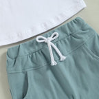 Rtnnsbbfcm Newborn Baby Boy Summer Clothes Short Sleeve Color Block Front - Image 5
