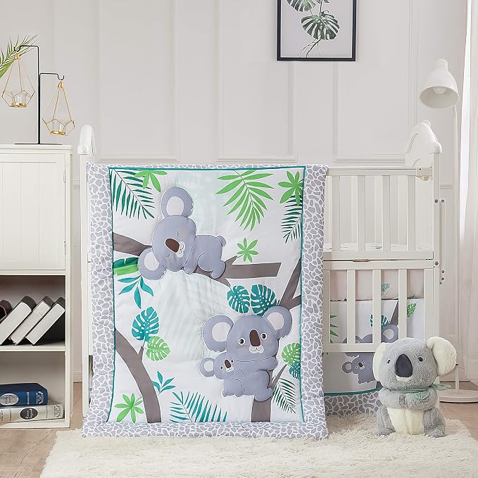 La Premura Baby Koala Nursery Crib Bedding Set, 3 Piece Standard Size Crib Set by LaPremura