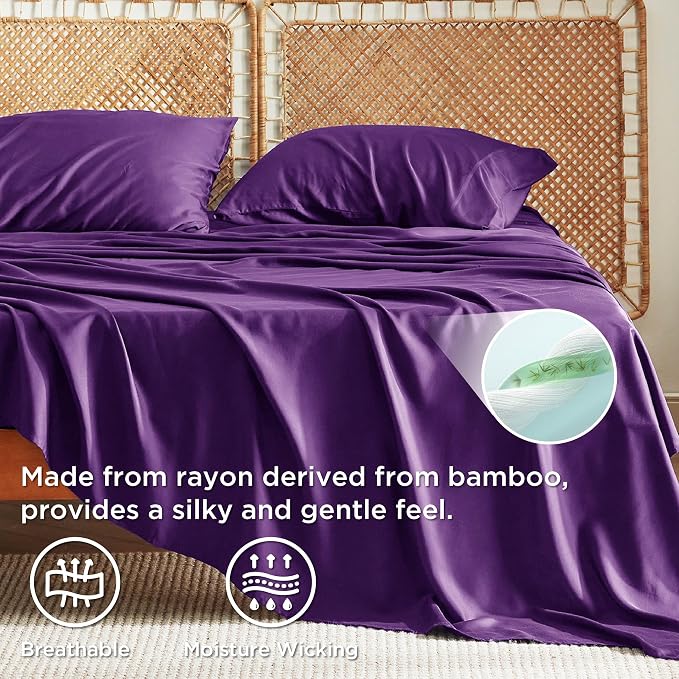 Bedsure California King Sheet Sets, Cooling Sheets - Image 3