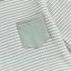 Toddler Baby Boy Fall Clothes Waffle Outfit Long Sleeve Color Blocking - Image 3