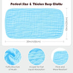 Muslin Burp Cloths 100% Cotton Large 20''x10'' Extra Soft and Absorbent Baby - Image 4