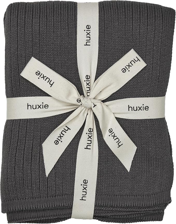 Knitted Organic Cotton Baby Blanket- Swaddle Blanket by huxie