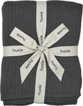 Knitted Organic Cotton Baby Blanket- Swaddle Blanket by huxie