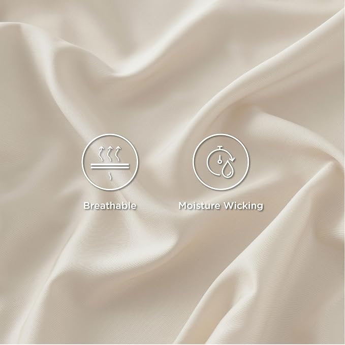 Bedsure Full Size Bed Sheets, Cooling Sheets, Rayon Derived from Bamboo - Image 5