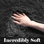 ONASAR Black 6x9 Area Rugs for Living Room Bedroom, Large Fluffy Washable Soft - Image 2