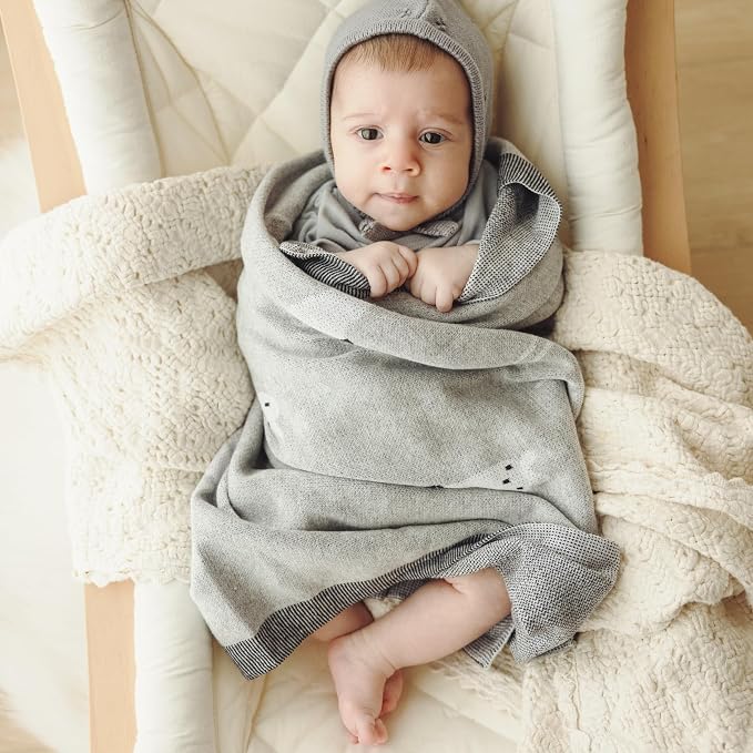 Knit Baby Swaddle Blanket - Image 4