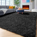 ONASAR Black 6x9 Area Rugs for Living Room Bedroom, Large Fluffy Washable Soft - Image 5