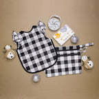 BapronBaby Flutter White Buffalo Plaid Bapron - Image 9