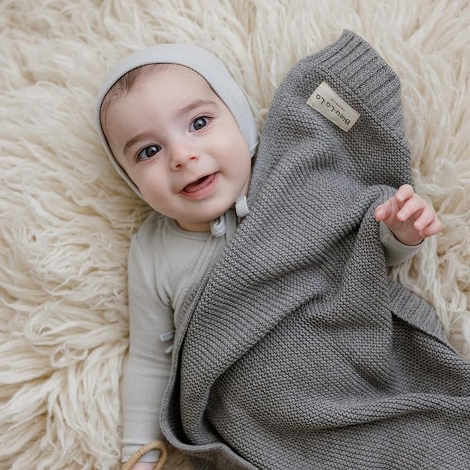 Heritage Knit Organic Cotton Baby Swaddle Blanket - Image 9