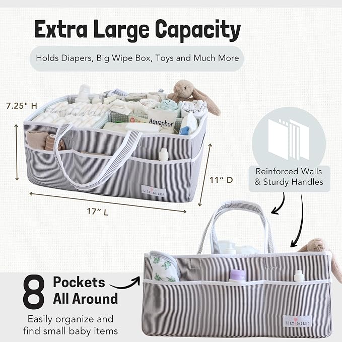 Lily Miles Baby Diaper Caddy - Image 4