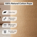 Fiona's magic 72L Large Woven Laundry Hamper, Tall Cotton Rope Storage Basket - Image 3