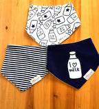 Baby Dribble Bib, Toddler Bandana Bib 3 Packs Super Absorbent Cotton Feeding - Image 7