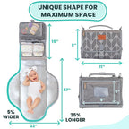 Portable Changing Pad for Baby Shower Gifts & New Mom Gifts, Travel Diaper - Image 3