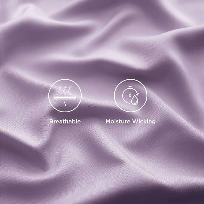Bedsure Queen Sheet Set, Rayon Derived from Bamboo, Cooling Sheets, Breathable - Image 4