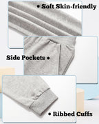 GFQLONG 2/3 Pack Toddler Pants Sweatpants Boys Cotton Joggers, Athletic Pull on - Image 3