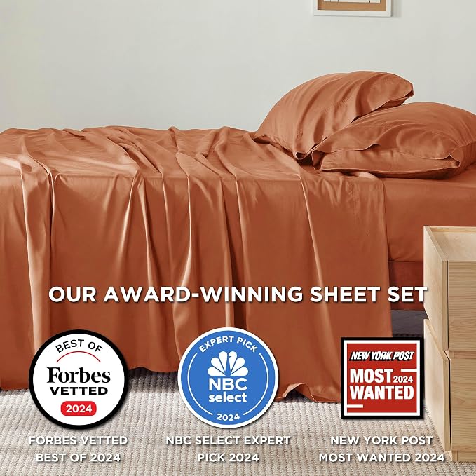 Bedsure Full Size Bed Sheets, Cooling Sheets, Rayon Derived from Bamboo - Image 2
