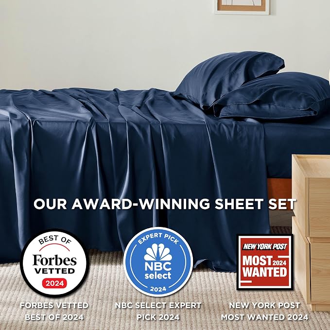 Bedsure Full Size Bed Sheets, Cooling Sheets, Rayon Derived from Bamboo - Image 2