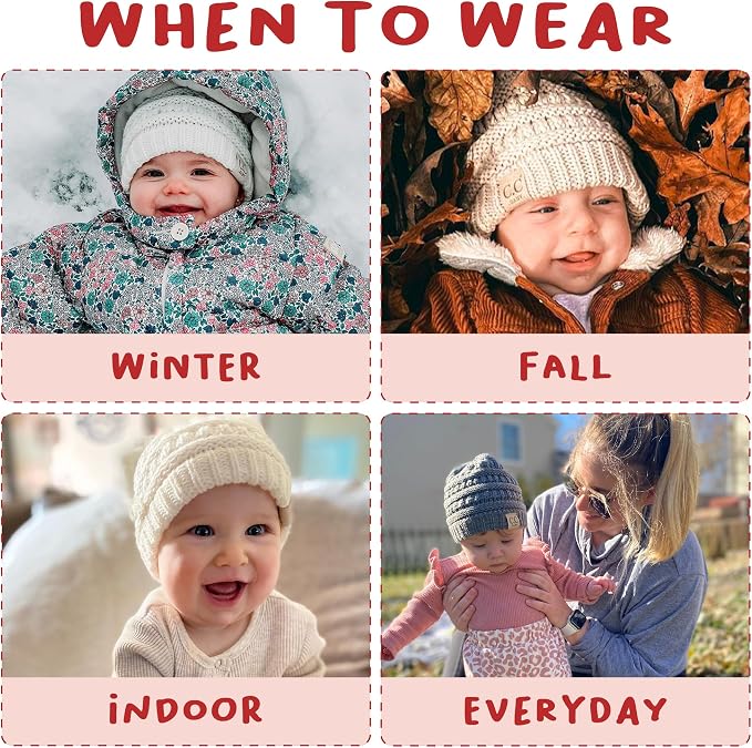 Funky Junque Baby Winter Hat – Cute Newborn Hats, Cozy Warm Infant Beanie - Image 3