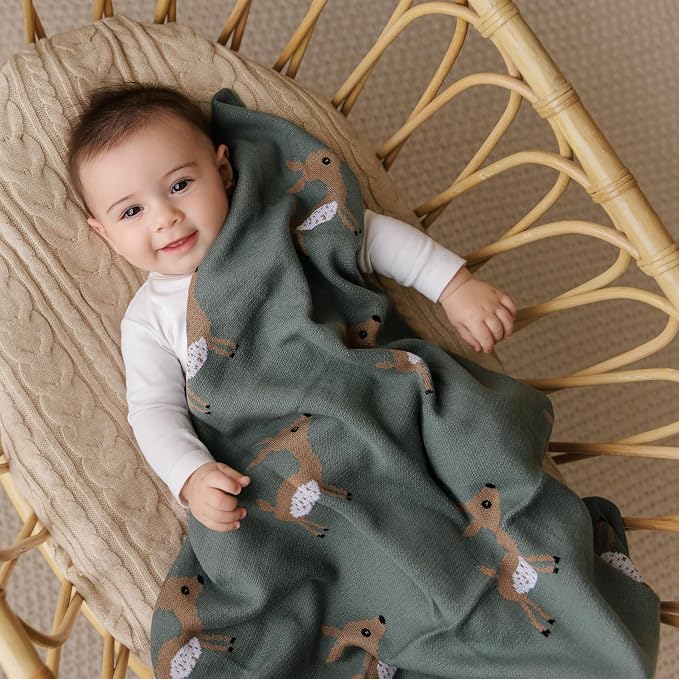 Knit Baby Swaddling Blanket - Image 7