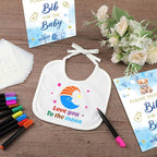 Newwiee 55 Pcs White Bibs for Baby Decorating Design a Bib Decorate Plain - Image 4