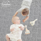 Brandream Crib Bedding Set 3 Pieces 100% Cotton Like Linen Supersoft Classic - Image 4