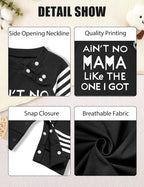 Baby Boy Clothes Infant Mamas Print Romper Stripe Sleeve Outfits Fall Winter - Image 5