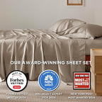 Bedsure Queen Sheet Set, Rayon Derived from Bamboo, Cooling Sheets, Breathable - Image 2