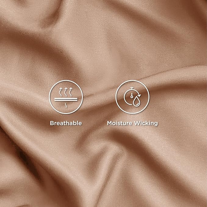 Bedsure Cooling Sheets Twin, Rayon Derived from Bamboo, Breathable & Soft Twin - Image 4