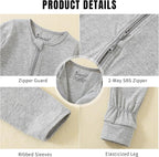 Jimonda Baby Sleeper Rompers, Unisex Boys Girls Zip-Front Pajamas One-Piece - Image 3