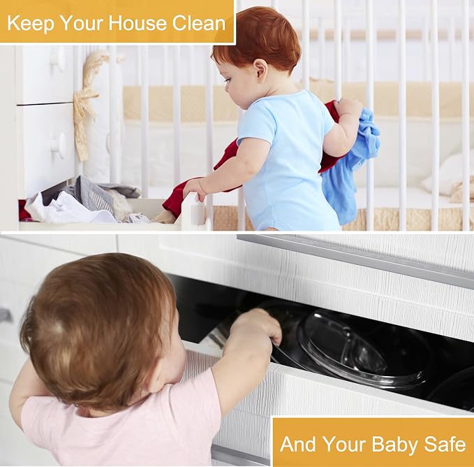 12 Pack Cabinet Locks Child Safety | Baby Safety Cabinet Locks NO Drilling 3M - Image 5