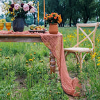 DOLOPL 8PCS Dusty Rose Cheesecloth Table Runner Bulk 13.3ft Boho Gauze Cheese - Image 5