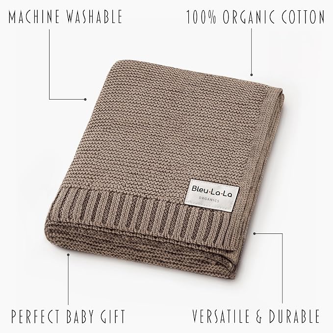 Heritage Knit Organic Cotton Baby Swaddle Blanket - Image 3