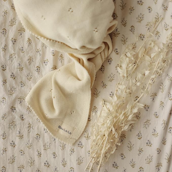 Organic Unisex Pointelle Receiving Swaddle Blanket - Image 9