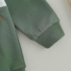 Toddler Baby Boy Fall Clothes Waffle Contrast Color Sweatshirt Pants Sets - Image 6