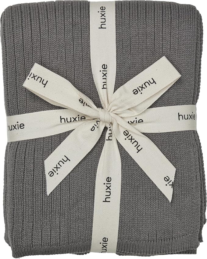Knitted Organic Cotton Baby Blanket- Swaddle Blanket by huxie