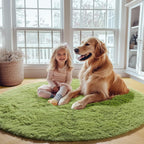 ONASAR Grass Green Round Area Rug 4ft, Soft Bedroom Circle Rugs Floor Mat - Image 7