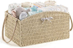 HBlife Diaper Caddy Organizer, Hand-Woven Storage Basket by HBlife